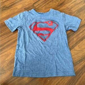 Toddler Boys Classic Superman Logo Blue Short Sleeve Tee Shirt T-Shirt Small 5/6